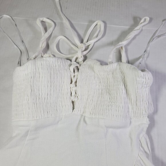 Lulus White Maxi Dress With Smocked Bodice & Adjustable Straps Size XS - Picture 6 of 7